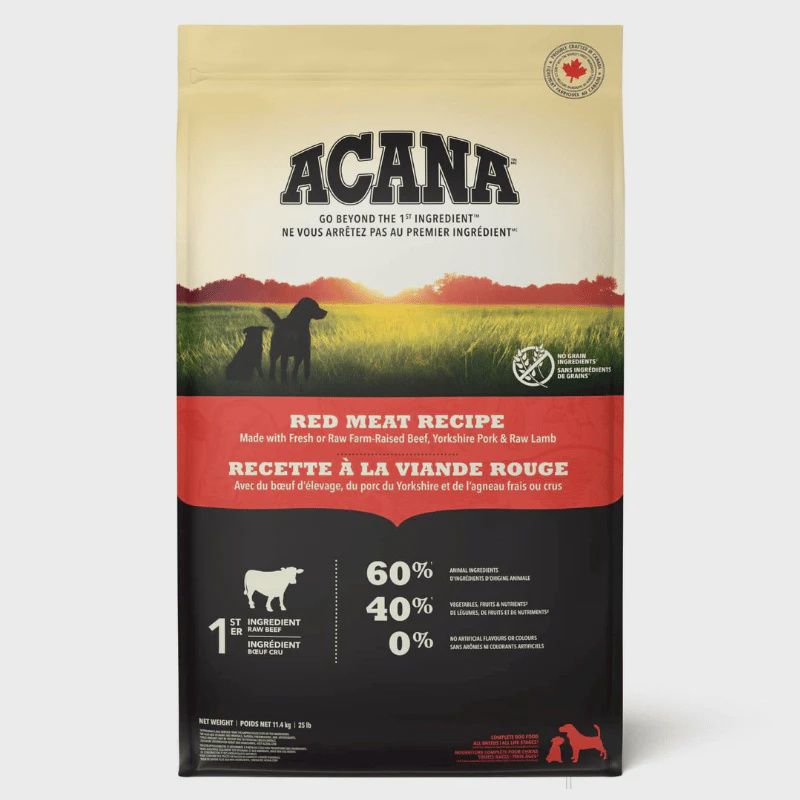 Acana / Chien / recette à la viande rouge, Format: 25 lb (11.4 kg)