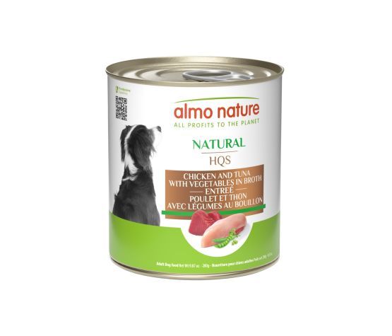 Almo Nature / Chien / HQS Natural / poulet et thon avec légume au bouillon _ 280g