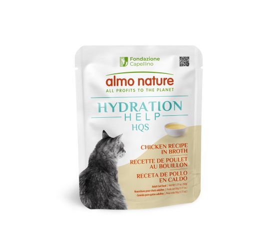 Almo Nature / Chat / HQS Hydratation Help _ recette de poulet au bouillon _50g