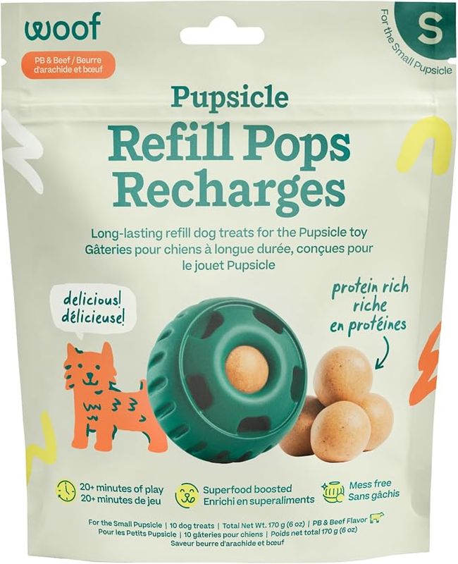 Woof Pet / Recharges Pupsicle _ beurre d’arachide/boeuf