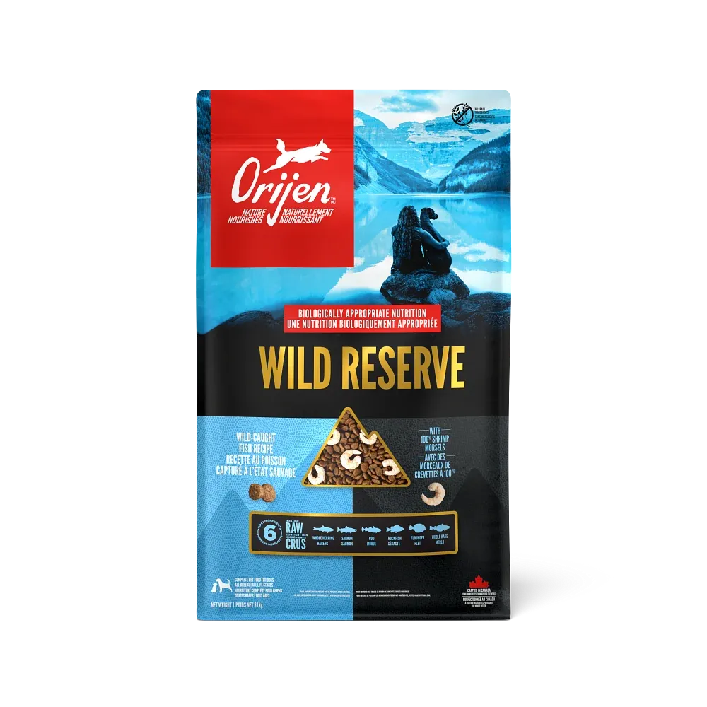 Orijen / Chien / Wild Reserve, Format: 1.8 kg / 4 lb, saveur: Poisson capturé à l'état sauvage