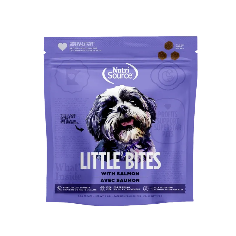 Nutri Source / Chien / Little Bites, Format: 6 oz (170 g), saveur: Saumon