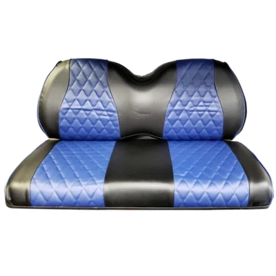 Black with Navy Diamond Stitched Seat Covers (staples required)