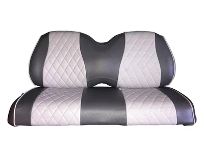 Dark Grey with Light Grey Diamond Stitched Seat Covers (staples required)