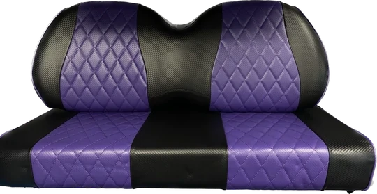 Black with Dark Purple Diamond Stitched Seat Covers (staples required)