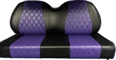 Black with Dark Purple Diamond Stitched Seat Covers (staples required)