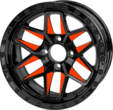 SGC 14″ Glossy Orange Widow Wheel – Aluminum Alloy (SET of 4)