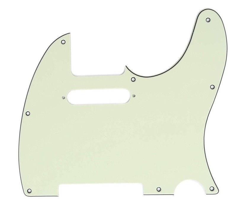 Brio 8 Hole Guitar Tele® Pickguard RH 
3 Ply Mint