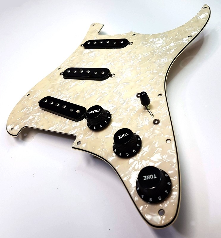 Pre Wired Fully Loaded Drop In 11 hole Strat SSS - You Choose Pickguard Color