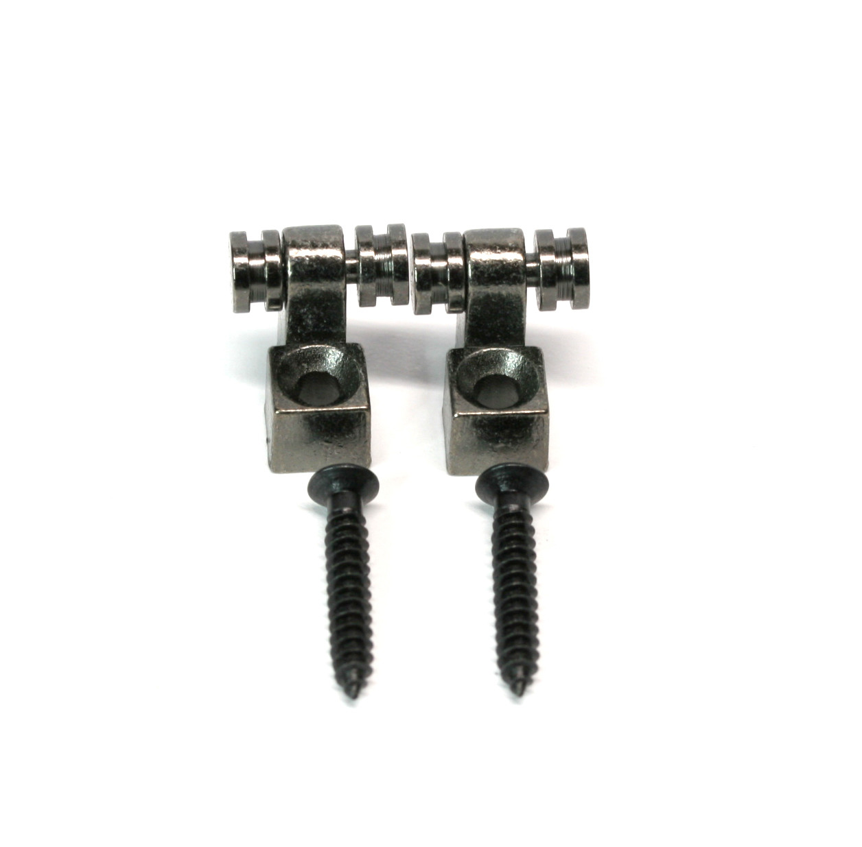 Brio Set of 2 Roller String Retainer Trees Guitar Parts Black Chrome