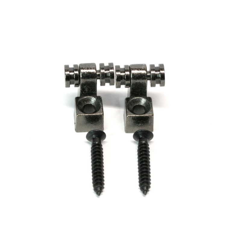 Brio Set of 2 Roller String Retainer Trees Guitar Parts Black Chrome