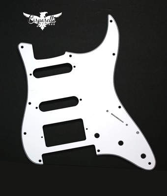 Brio HSS Floyd Rose Cut for Fender Strat 3 Ply White