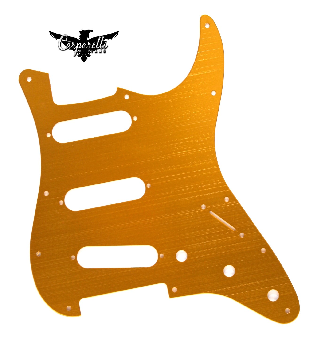 Carparelli Anodized Aluminum Pickguard for SSS Stratocaster® Gold
