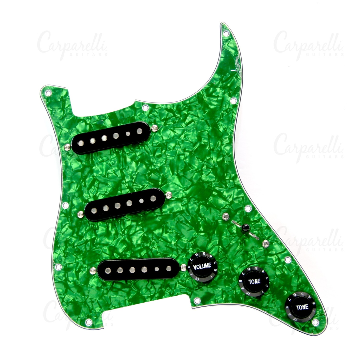 Carparelli Pre-Wired SSS Green Pearloid for Stratocaster®