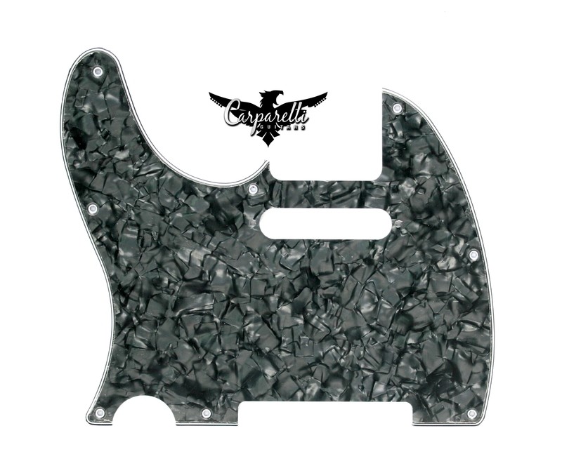 LEFT HAND Brio 8 Hole Tele® 3 Ply Pearloid Black