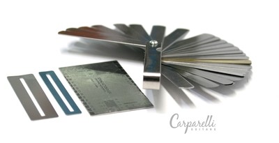 Carparelli Stainless Steel Feeler Gauge Dual Marked Metric and Imperial Gap Measuring Tool (0.04-0.88 mm, 32 Blades)