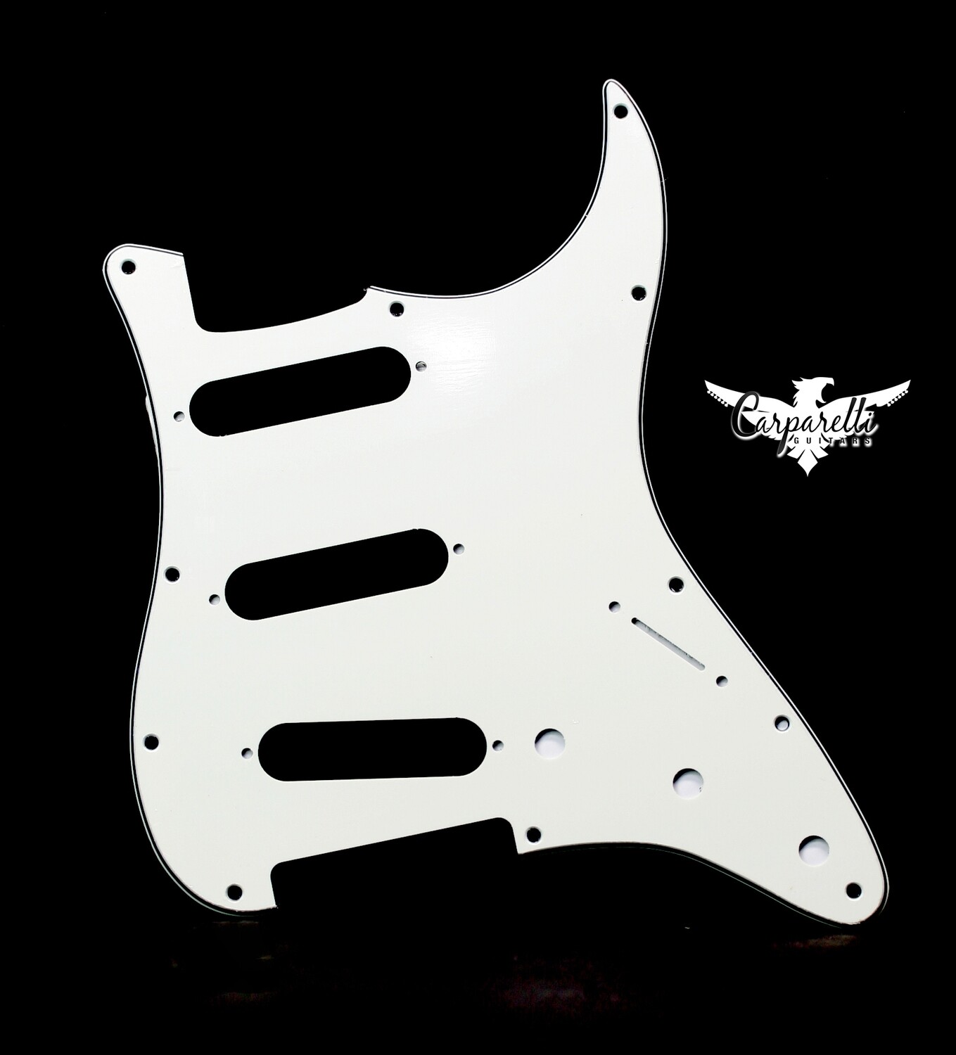 Carparelli SSS Strat® Pickguard 11 Holes 3 Ply Aged White