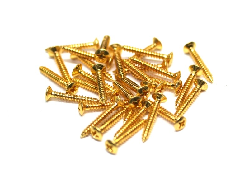 Brio 10 Pack Bridge Mounting Screws 3mmD 22mm L Gold