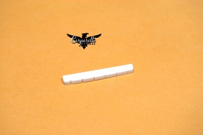 Carparelli Flat Slotted Bone Nut for Fender Telecaster Tele White Bleached 43 mm