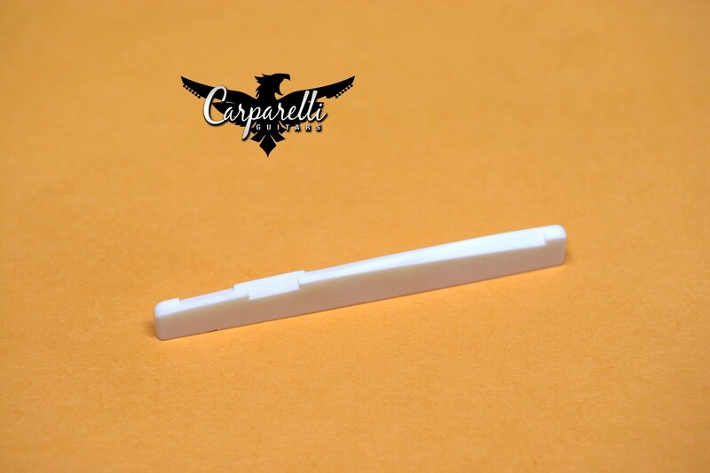 Carparelli Bone compensated acoustic guitar saddle / bridge white 72mm x 3mm (9mm)