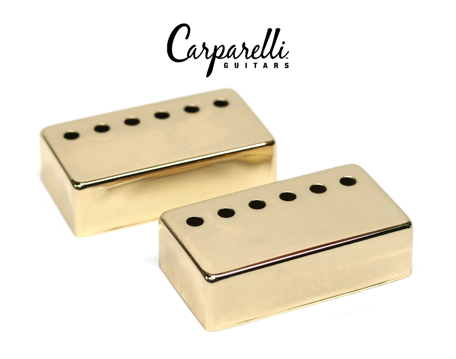 Carparelli Metal Humbucker Cover 52mm Pair Set Gold