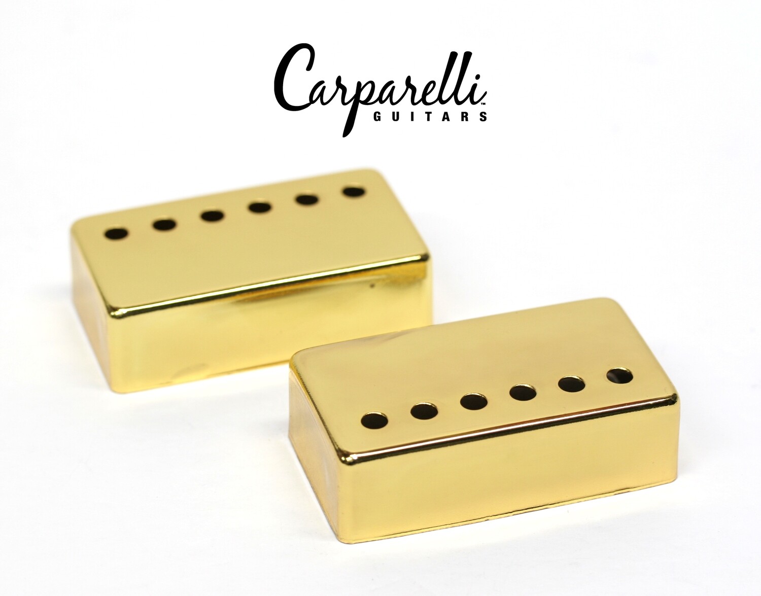 Carparelli Metal Humbucker Cover 50mm Pair Set Gold