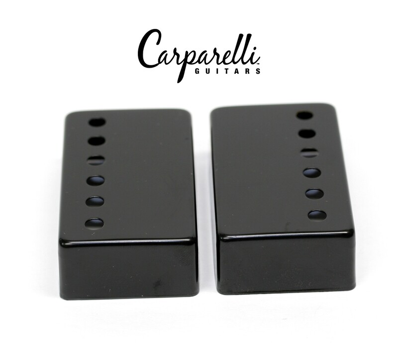 Carparelli Metal Humbucker Cover 52mm Pair Set Black