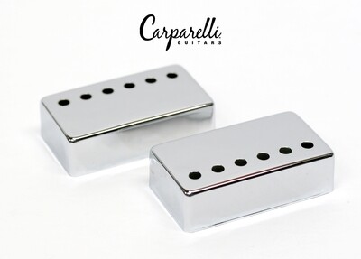 Carparelli Metal Humbucker Cover 50mm Pair Set Chrome
