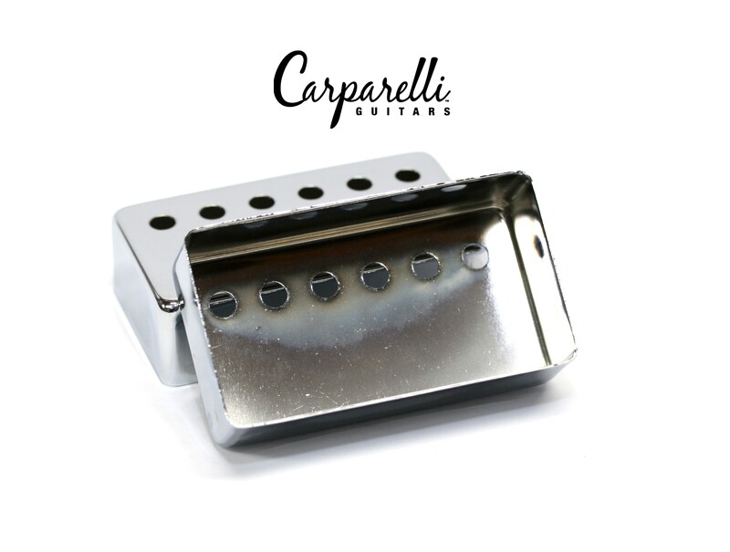 Carparelli Metal Humbucker Cover 50mm Pair Set Chrome