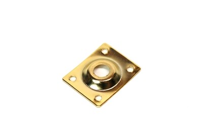 Rectangular jack plate with slight curve. Hole diameter 3/8".