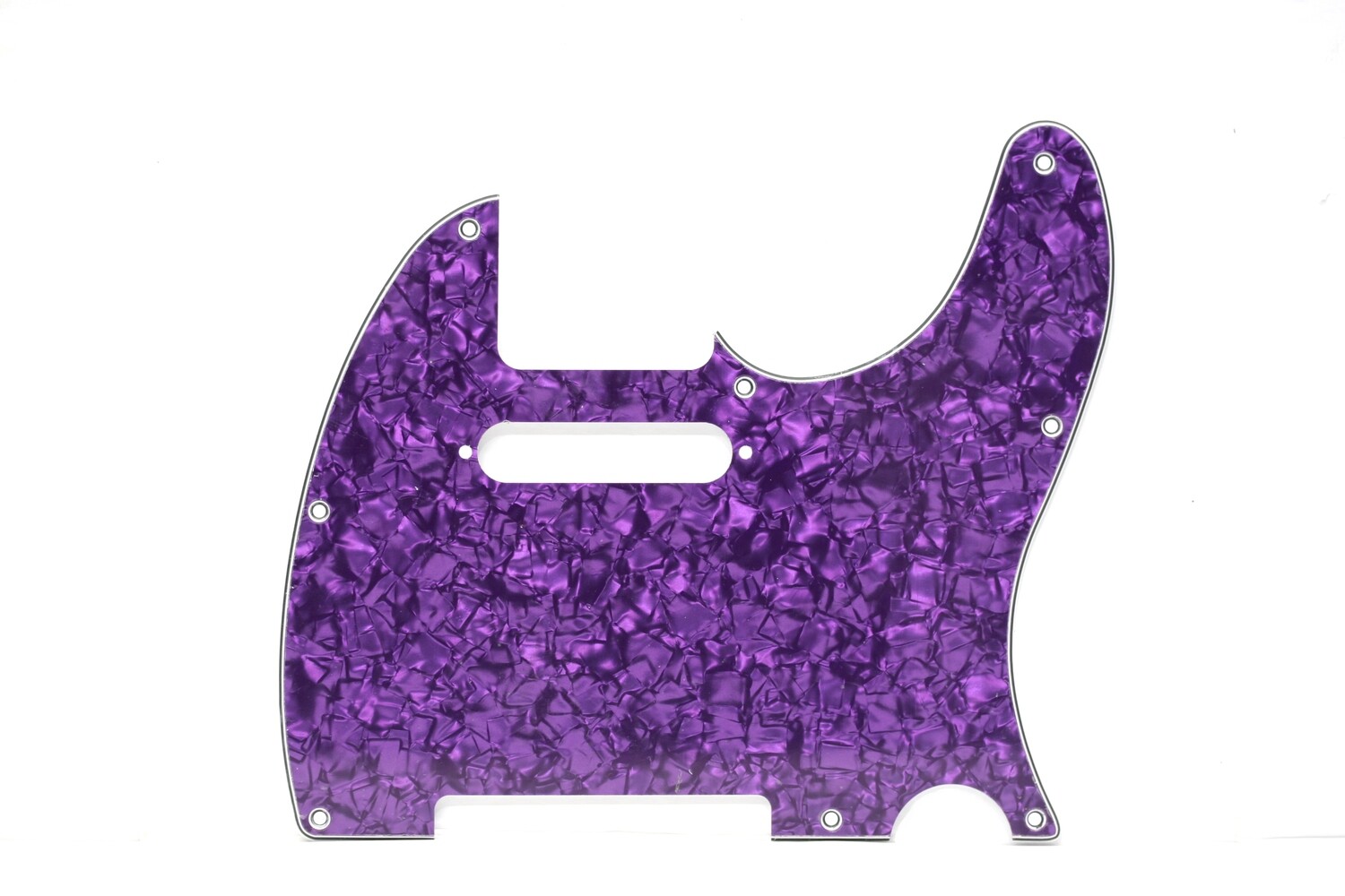 Brio 8 Hole Guitar Tele® Pickguard RH 4 Ply Purple Pearloid