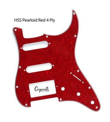 Brio HSS Strat® Pickguard 11 Holes Pearloid Red