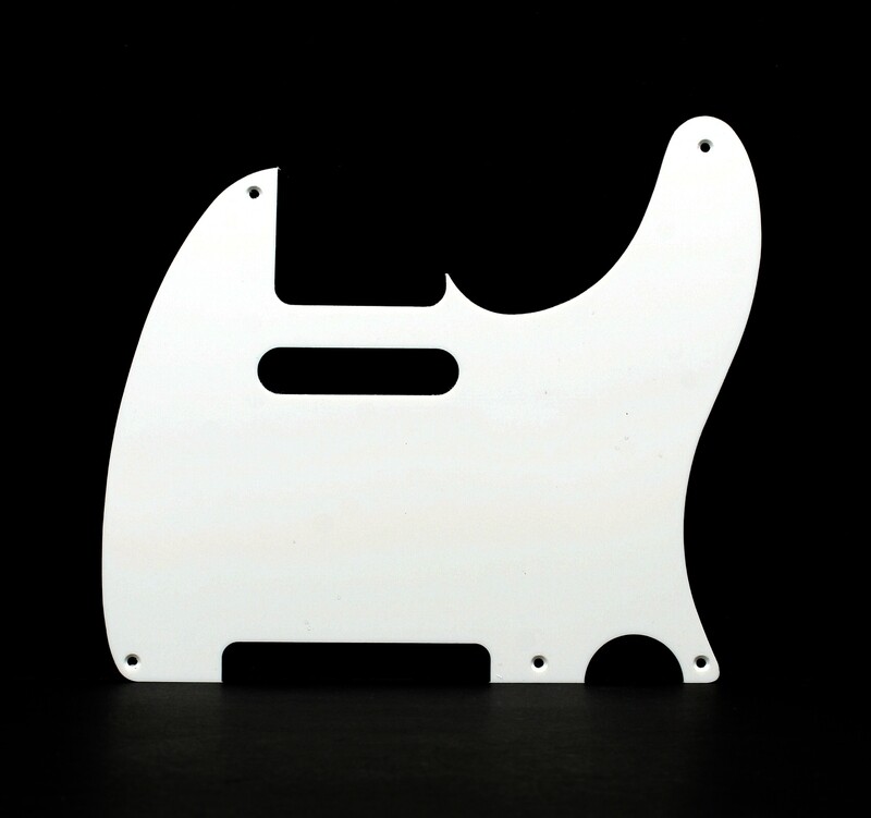Brio Vintage 5 Hole Tele® Pickguard RH  1 Ply White