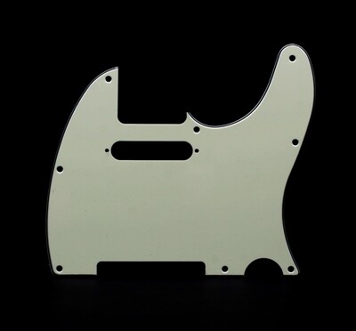 Brio 8 Hole Guitar Tele® Pickguard RH 
3 Ply Mint