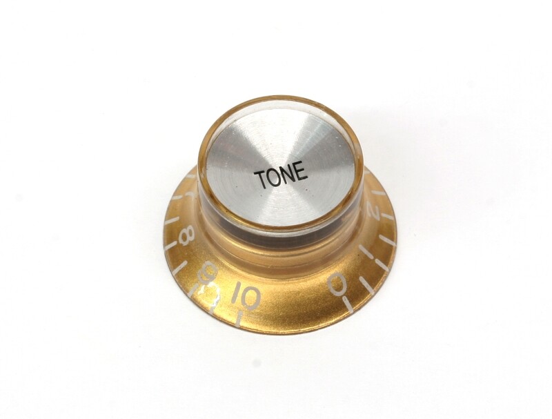 Brio Set of 4 Reflector Knobs Gold w/Silver Top METRIC SIZE ( 18 Splines )