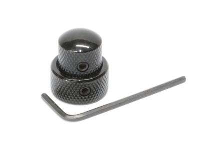 Black Concentric stacked knob set, with set screws, fits Metric 6mm split shaft