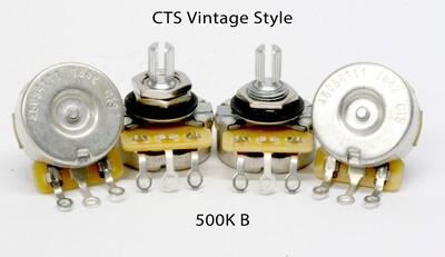 CTS 500Kb Vintage Style Linear Split Tone Pot