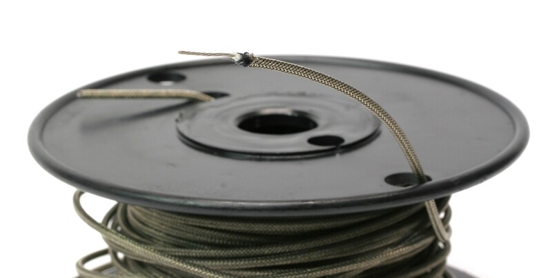 1 foot Premium USA Vintage Stranded Core Push-back Cloth Wire Black