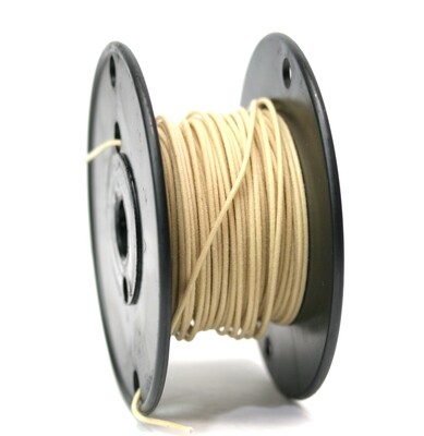 50ft Premium USA Vintage Stranded Core Push-back Cloth Wire. White