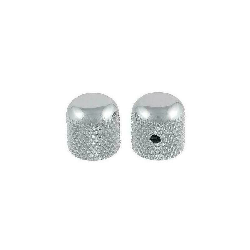 Brio Metal Dome Knobs x 2 ( fits USA solid shaft ) Chrome