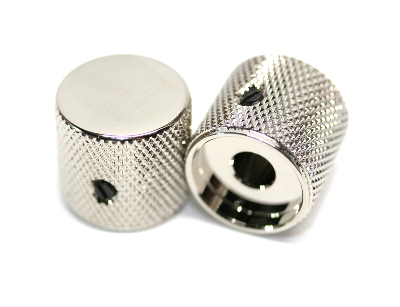 Gotoh Metal Barrel Knobs USA Solid Shaft Nickel