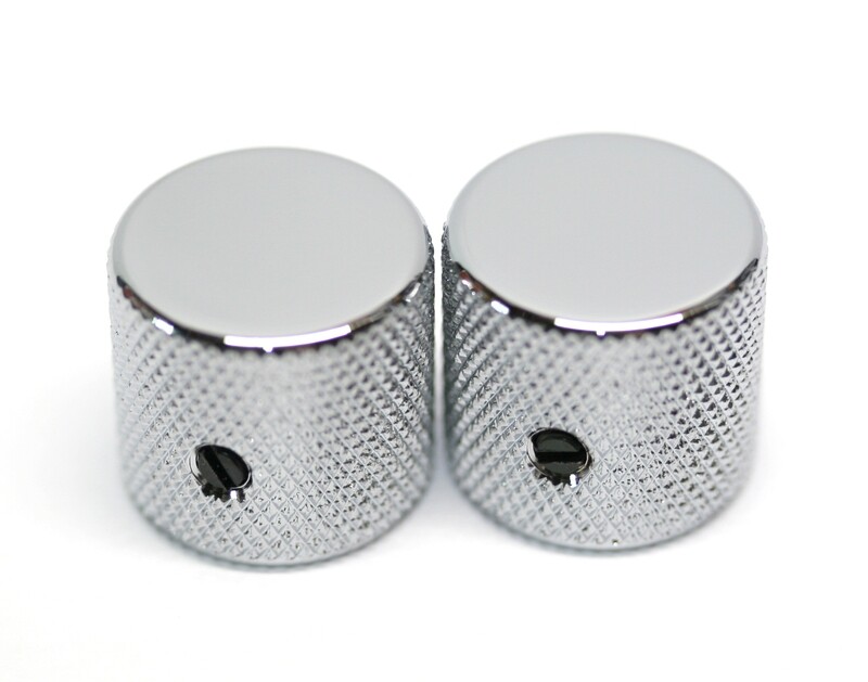 Gotoh Metal Barrel Knobs USA Solid Shaft Chrome