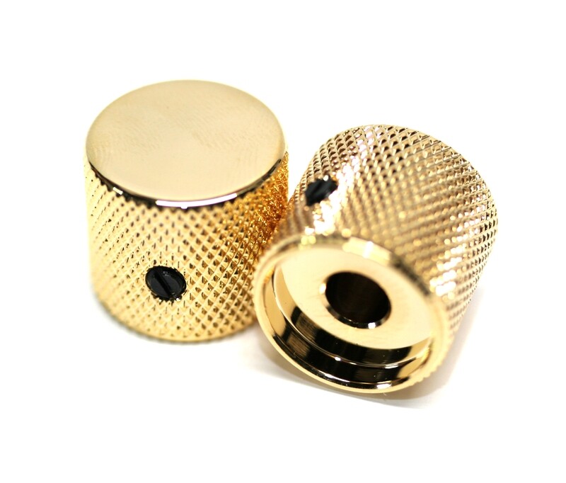 Gotoh Metal Barrel Knobs USA Solid Shaft Gold