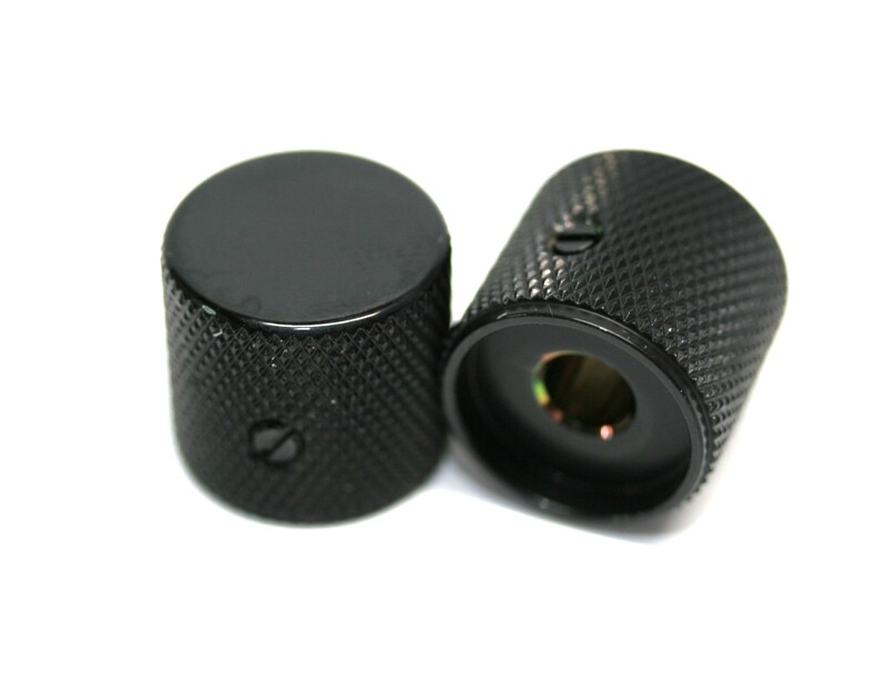 Gotoh Metal Barrel Knobs USA Solid Shaft Black
