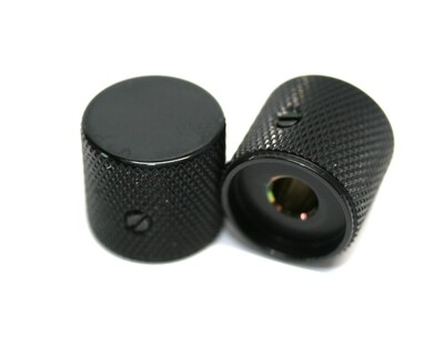 Gotoh Metal Barrel Knobs USA Solid Shaft Black