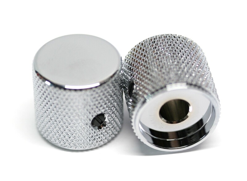 Gotoh Metal Barrel Knobs USA Solid Shaft Chrome
