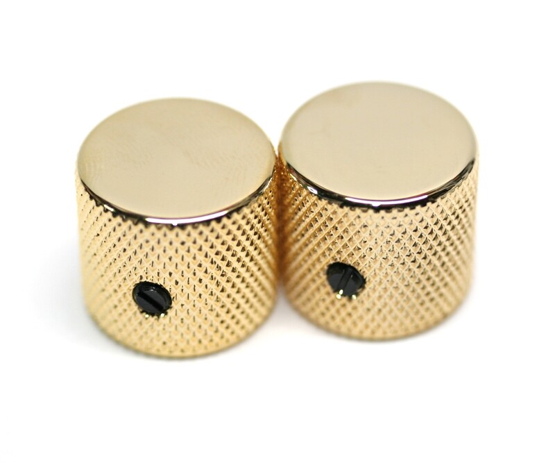 Gotoh Metal Barrel Knobs USA Solid Shaft Gold