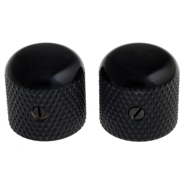 Brio Metal Dome Knobs x 2 Black