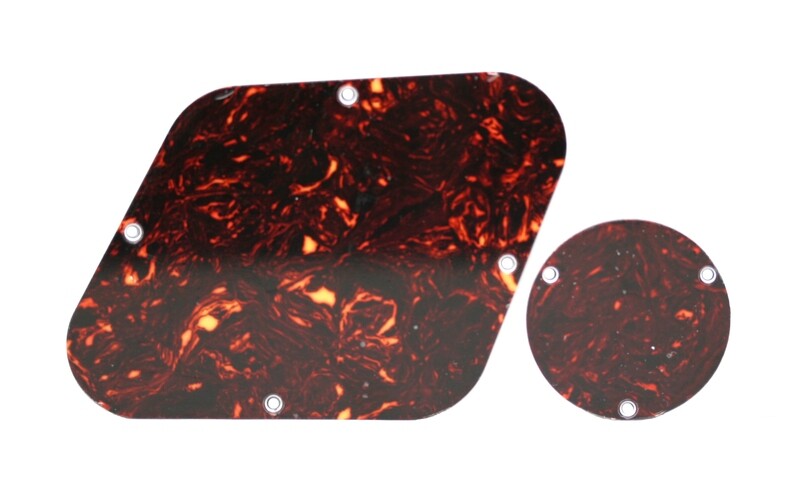 Brio Les Paul Backplate &amp; Switch Cover Brown Tortoise Shell 4 ply