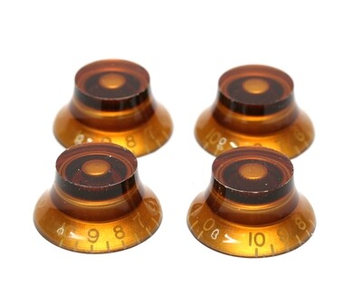 Brio Left Hand Bell Knobs Imperial ( US ) Size Set of 4 Amber